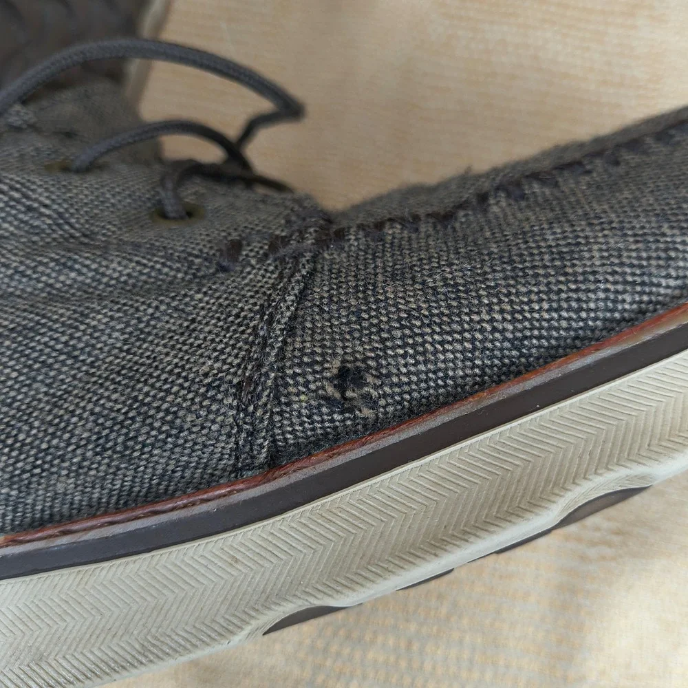 TOMS Paseo Mid Mens 11.5‎ Charcoal Grey Canvas Chukka Boots 10010816 - Picture 6 of 13